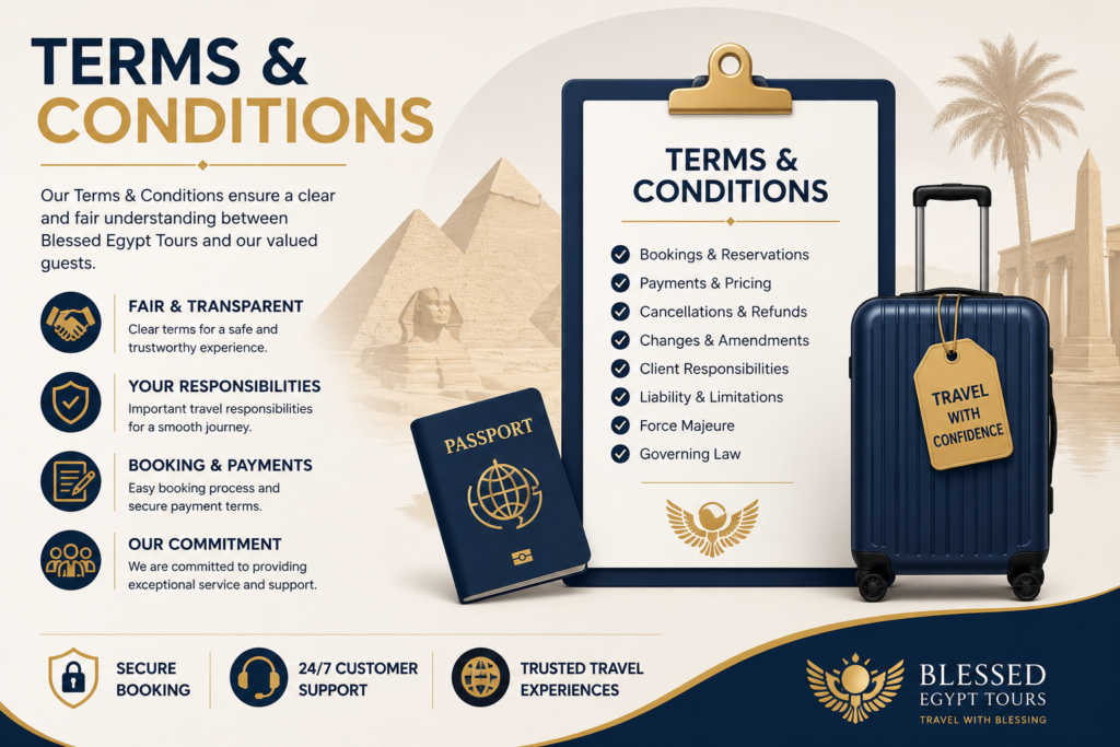 Terms and Conditions Blessed Egypt Tours